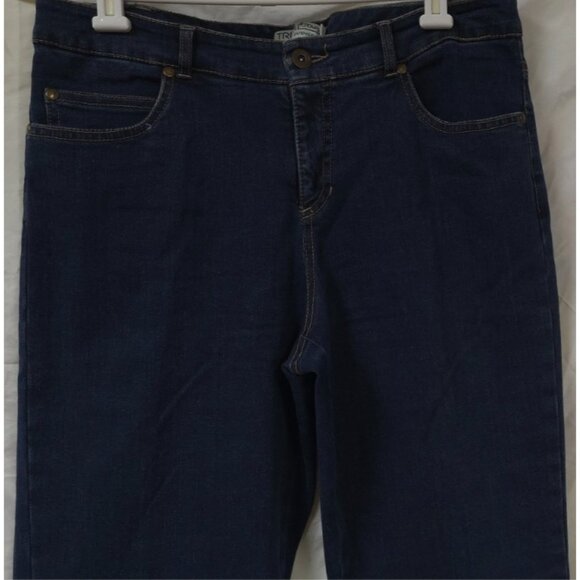 Tribal Jeans Stretch-Extensible Womens Sz 8 Mid Rise Dark Wash Denim Jeans 32x33 - Picture 2 of 12